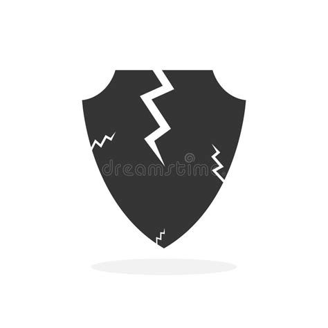 Broken Shield Icon Stock Vector Illustration Of Decoration 46988682