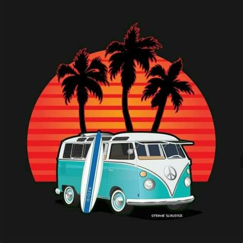 Pin By Sara Reynolds On Wave② Vw Art Surf Art Volkswagen