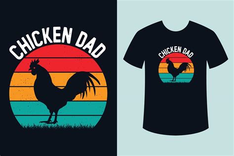 Retro Vintage Chicken Dad T Shirt Designs Eps 9832262 Vector Art At