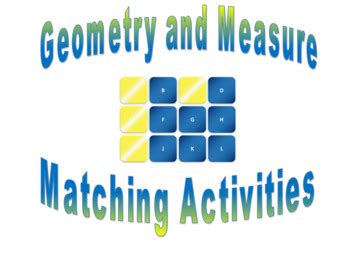 Geometry and Measure Matching Activities Pack by hatchtag resources