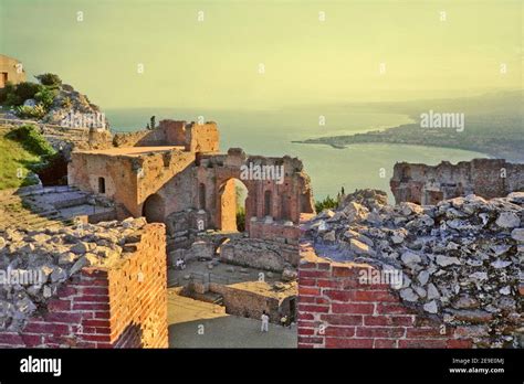 The ancient theatre of Taormina Stock Photo - Alamy