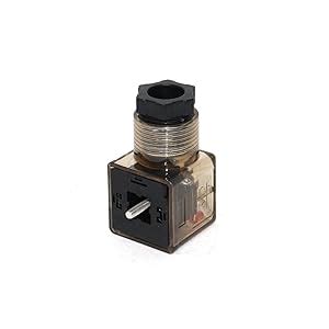 Amazon DIN 43650 Type A 3 Prong Solenoid Connector Plug W LED