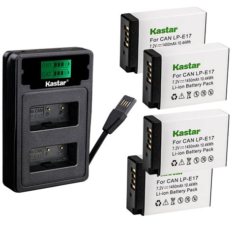 Kastar Battery LZD2 USB Charger For Canon LPE17 EOS RP Mirrorless