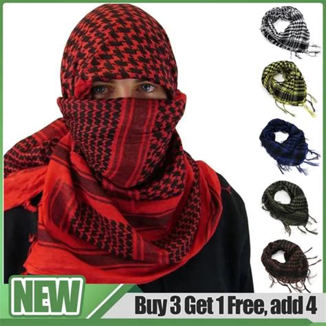 UNISEX ARABISCHER KOPFTUCH Halstuch Arafat Shemagh Keffiyeh Karierter