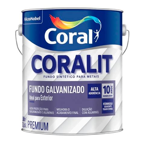 Coralit Fundo Galvanizado Branco L Coral Leroy Merlin