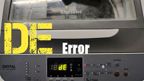 Understanding Fixing Samsung Top Load Washing Machine Error 53 Off