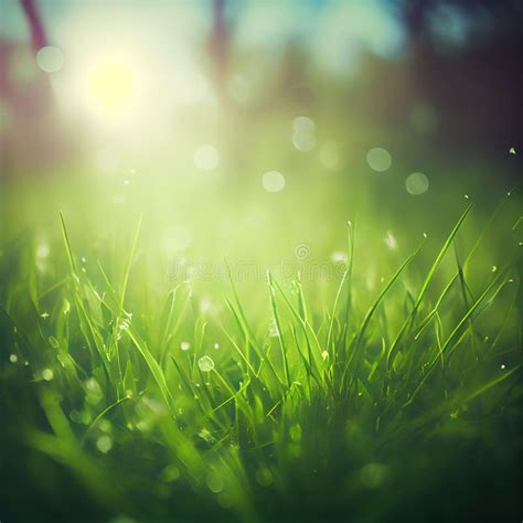 Nature Grass Landscape With Ray Ligth Stock Illustration Illustration