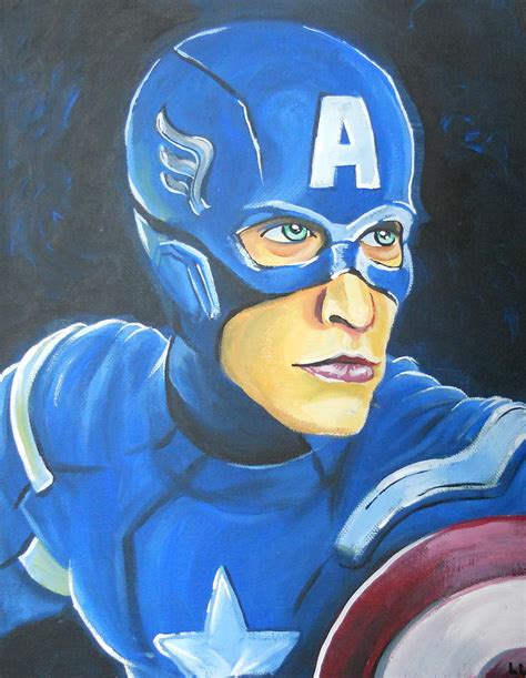 Captain America Painting By Lisa Leeman