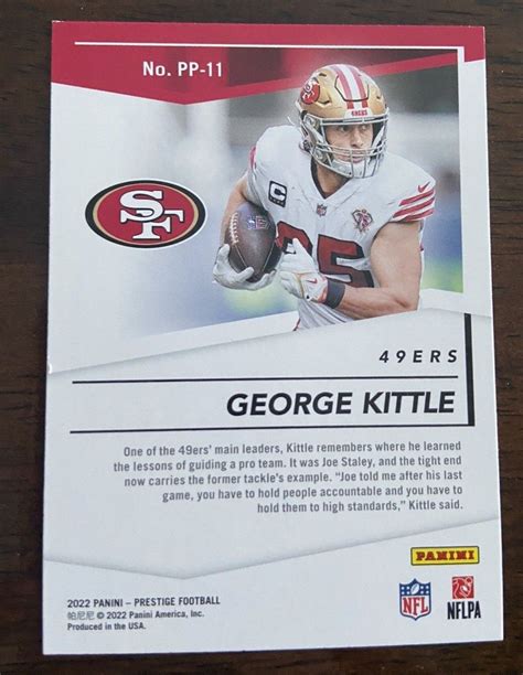 Panini Prestige Prestigious Pros Pp George Kittle For Sale