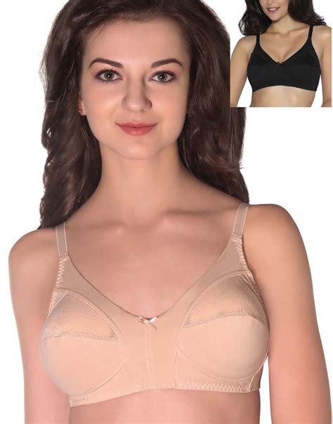 Amante Black And Nude Padded Non Wired High Coverage Bra Pack Of 2 Buy Amante Black And Nude