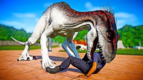 Indoraptor Vs Blue Breakout Fight Jurassic World Evolution