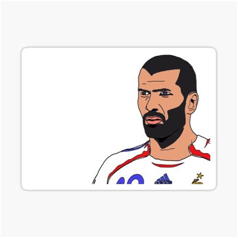 Zinedine Zidane Sticker For Sale By TheSportsDraw Redbubble