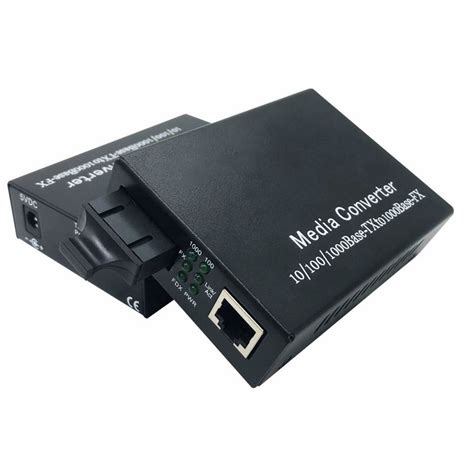 Media Converter 1 Port 1000 Base FX 2 Fibers And 1 Port 10 100 1000