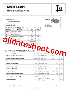 MMBT4401 Datasheet PDF Bytesonic Electronics Co Ltd