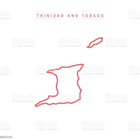 Bearbeitbare Übersichtskarte Von Trinidad Und Tobago Vektorillustration Stock Vektor Art Und