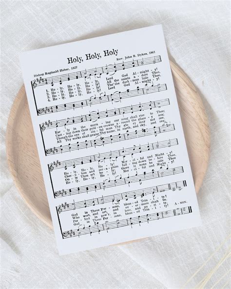 Holy Holy Holy Printable Hymn Sheet Music Hymn INSTANT - Etsy