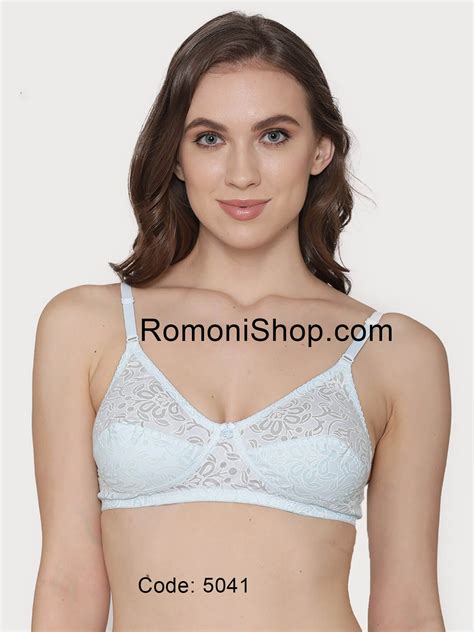 Kalyani Non Padded Self Printed Cotton Bra Indian Bra Romoni Shop