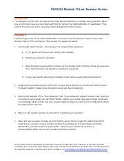 M13 Lab Nuclear Fission Docx PHYS283 Module 13 Lab Nuclear Fission