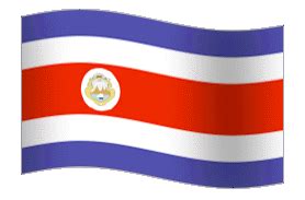 Bandera de Costa Rica animada (en movimiento)