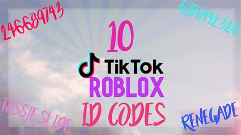 Top Tik Tok Roblox Music Id Codes Youtube