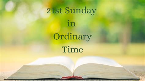 21st Sunday In Ordinary Time August 21 2022 Youtube