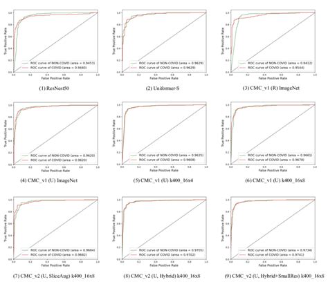 The Roc Curves And Auc Scores Of Different Networks Download Scientific Diagram