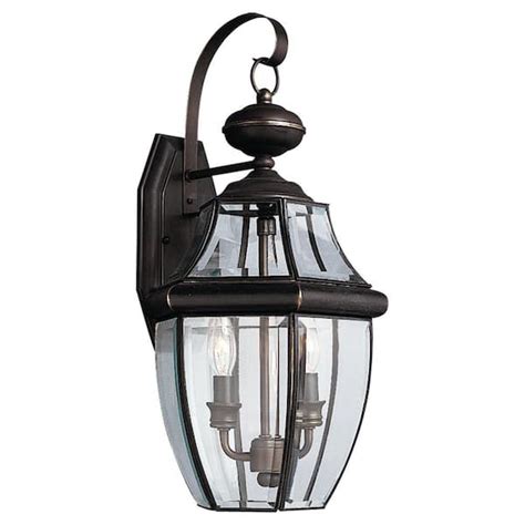 Generation Lighting Lancaster 2 Light Traditional Antique Bronze Outdoor Wall Lantern Sconce