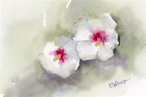 Rose Of Sharon Watercolor Painting Prints By Kris Debruine Studio