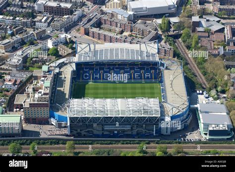 Aerial view of Chelsea Football Club in London, also known as Stamford ...