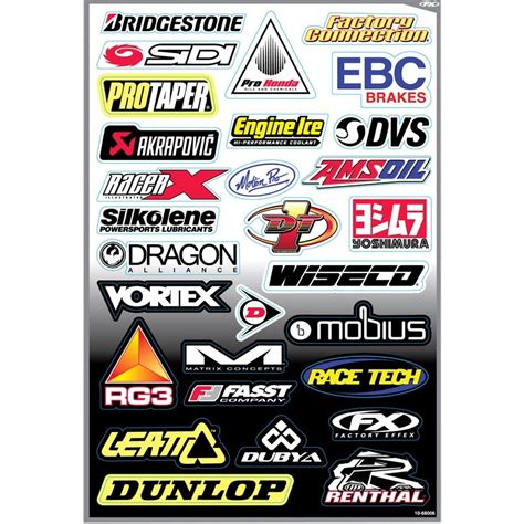 Factory Effex Universal Aufkleber Sticker Bogen Sponsor Kit D