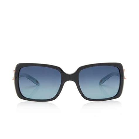 Tiffany And Co Polarized Crystal Rectangle Sunglasses