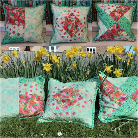 Beginners Quilt As You Go Patchwork Cushion Cover Stitch Knit