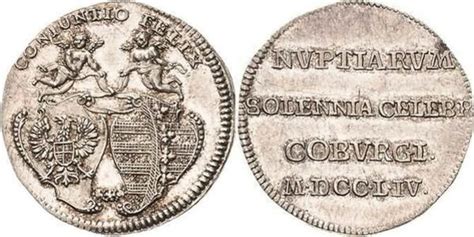 1 ducat Franz Josias Frappe essai en argent Marriage Duché de Saxe