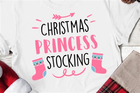 Christmas Princess Stocking Svg Graphic By Joshcranstonstudio