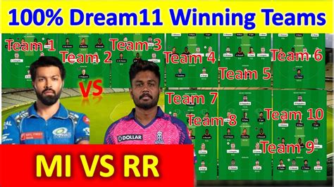 Rank Team For Grand League Mi Vs Rr Match Mi Vs Rr Dream Mi Vs Rr