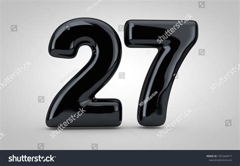 Black Glossy Balloon Number 27 Isolated Stock Illustration 1551660917 | Shutterstock