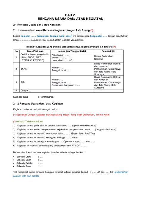 Template Konstruksi Ukl Upl Tower PDF