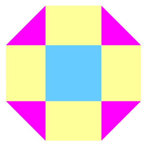 Octagon Split Into Triangles Rectangles And Square House Of Maths