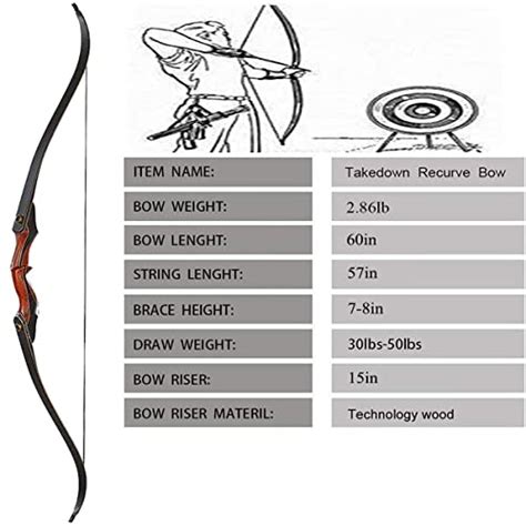 Monleap Archery Takedown Hunting Recurve Bow And Arrow Set For