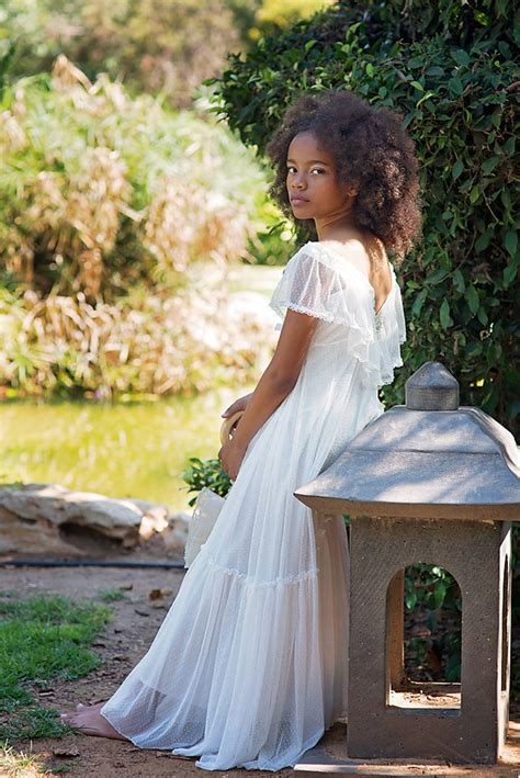 Boho Junior Bridesmaid Dress Girls Dress Ivory Lace Flower Etsy