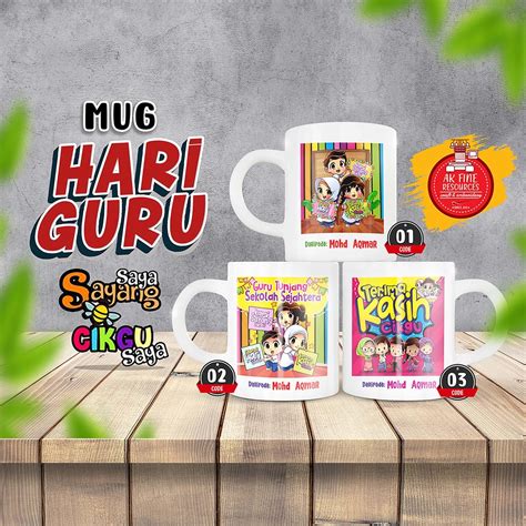 Hadiah Hari Guru Mug Hari Guru Teachers Day Gift Personalised Name