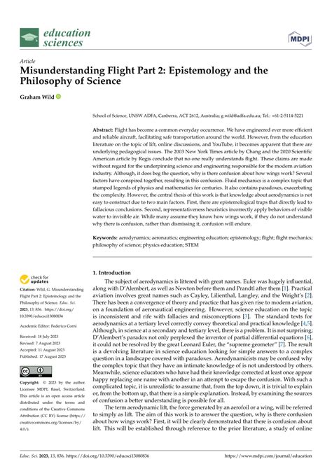 Pdf Misunderstanding Flight Part Epistemology And The Philosophy