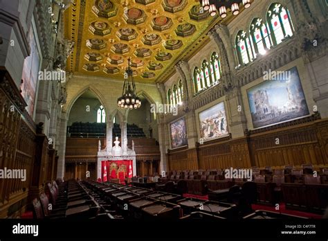 Images from the inside of the Canadian House of Parliament in Ottawa ...