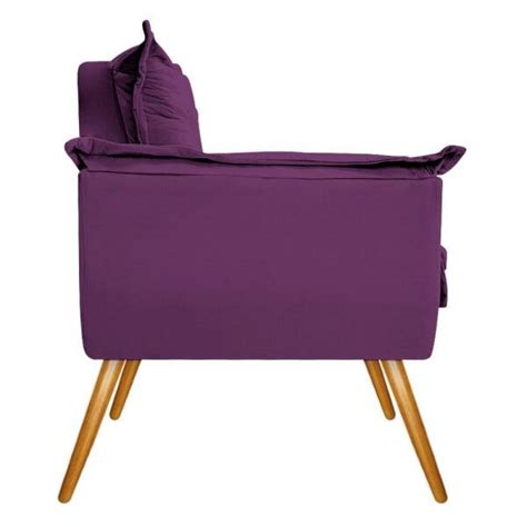 Kit Poltronas Opala Palito Mel Suede Roxo Doce Sonho M Veis