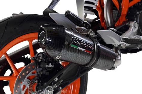 Ktm Duke 390 2013 2016 Gpr Exhaust Systems Gpe Cf Black Slipon Muffler Side New Ebay