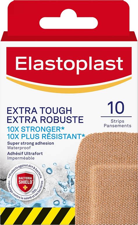 Elastoplast Extra Tough Waterproof Xl Bandages 10 Strips Waterproof