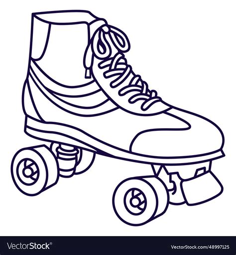 Rollerskate Stroke Royalty Free Vector Image Vectorstock