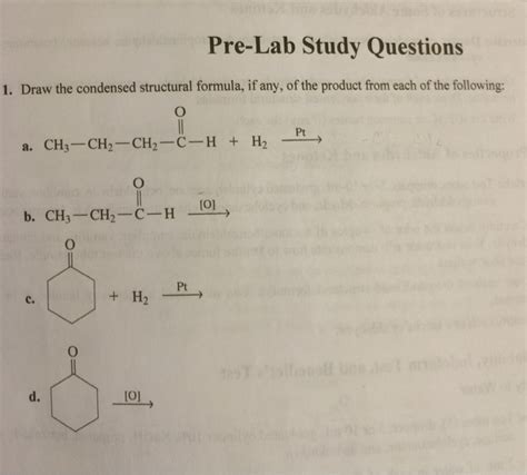 Draw The Condensed Structural Formula For Each Of The Following