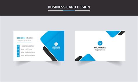 Premium Vector Double Sided Creative Business Card Template Modern