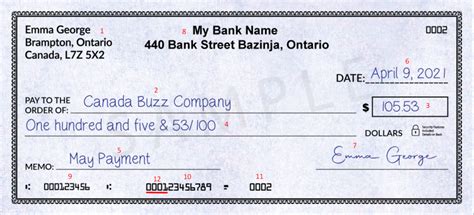 How To Read A Cheque In Canada Canada Buzz